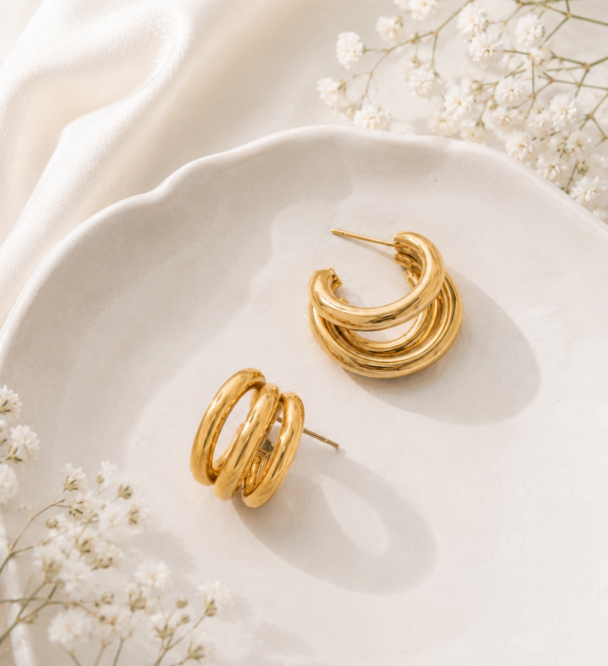 Triple Hoop Earring