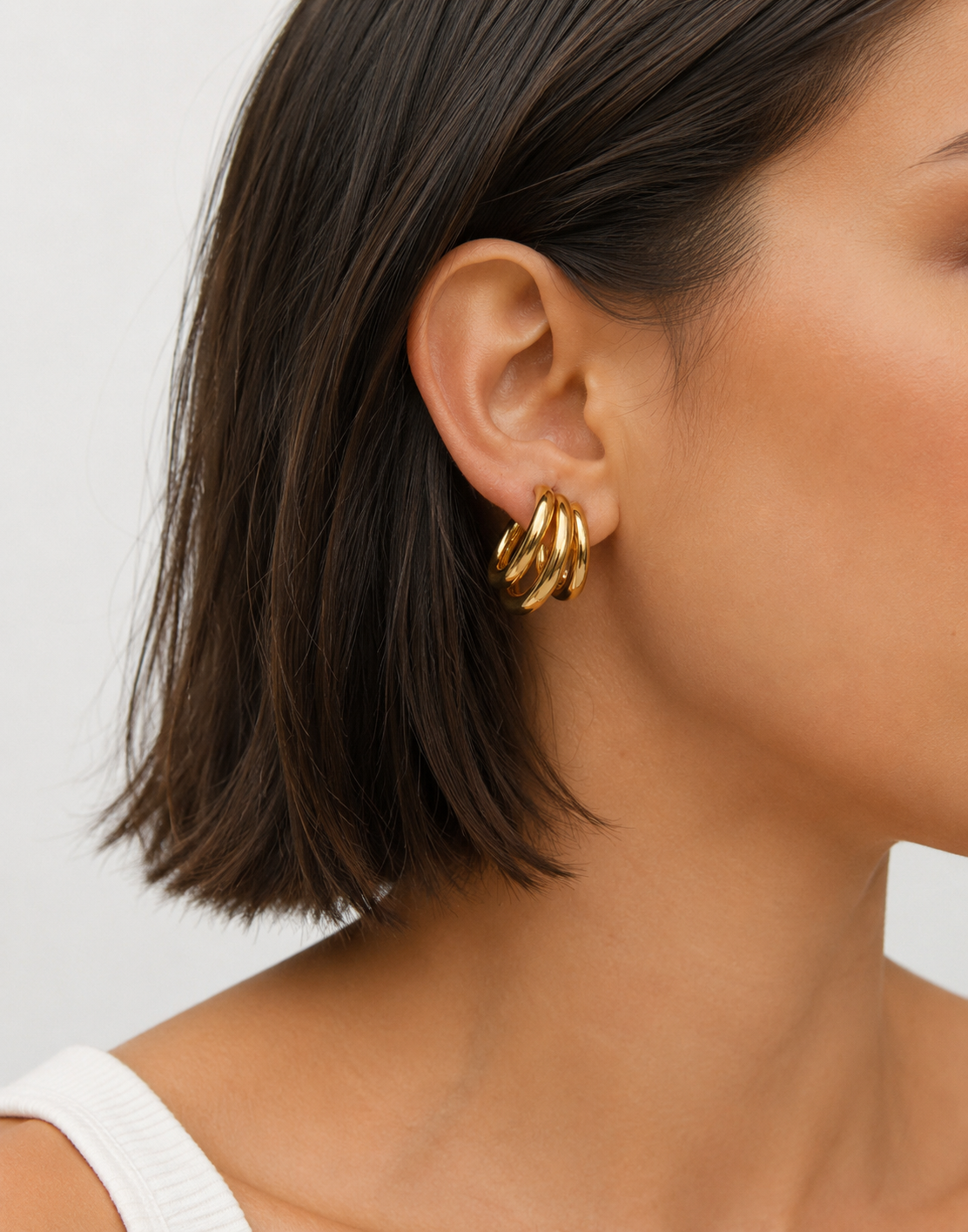 Triple Hoop Earring