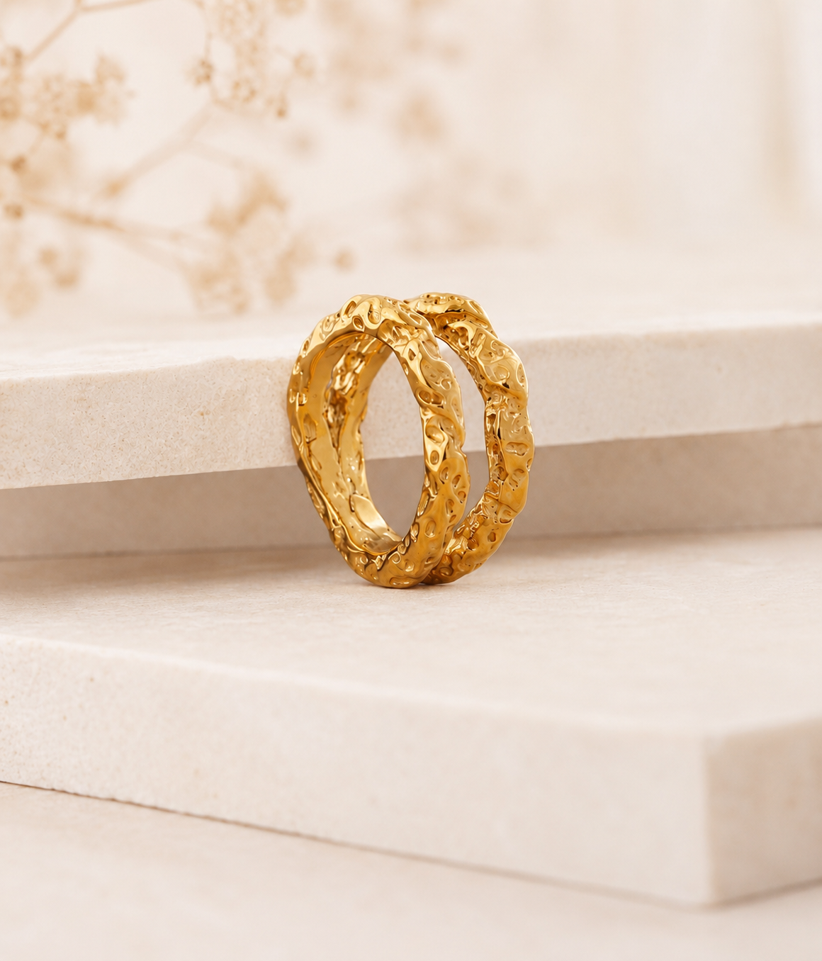 Textured Double Ring