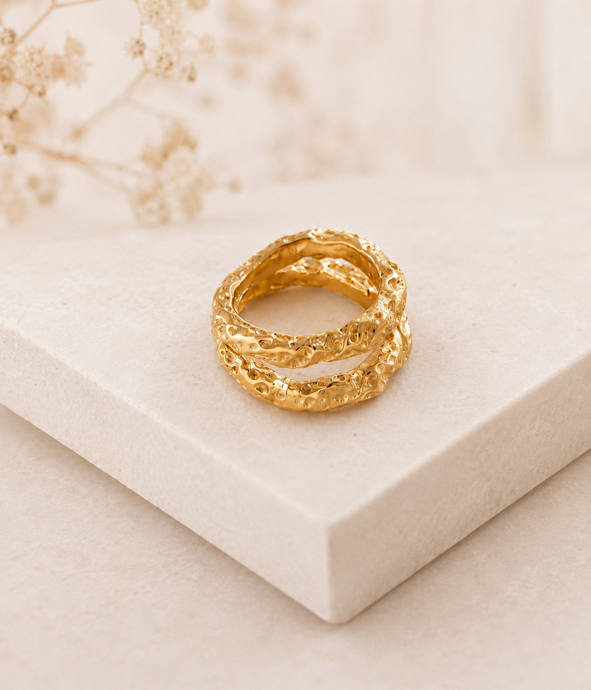 Textured Double Ring