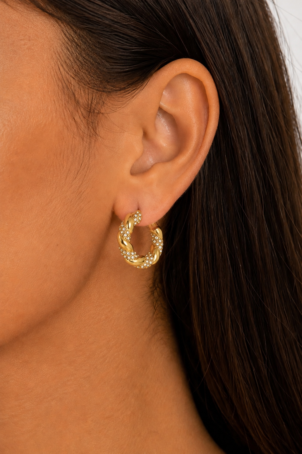 Twisty Gem Hoops