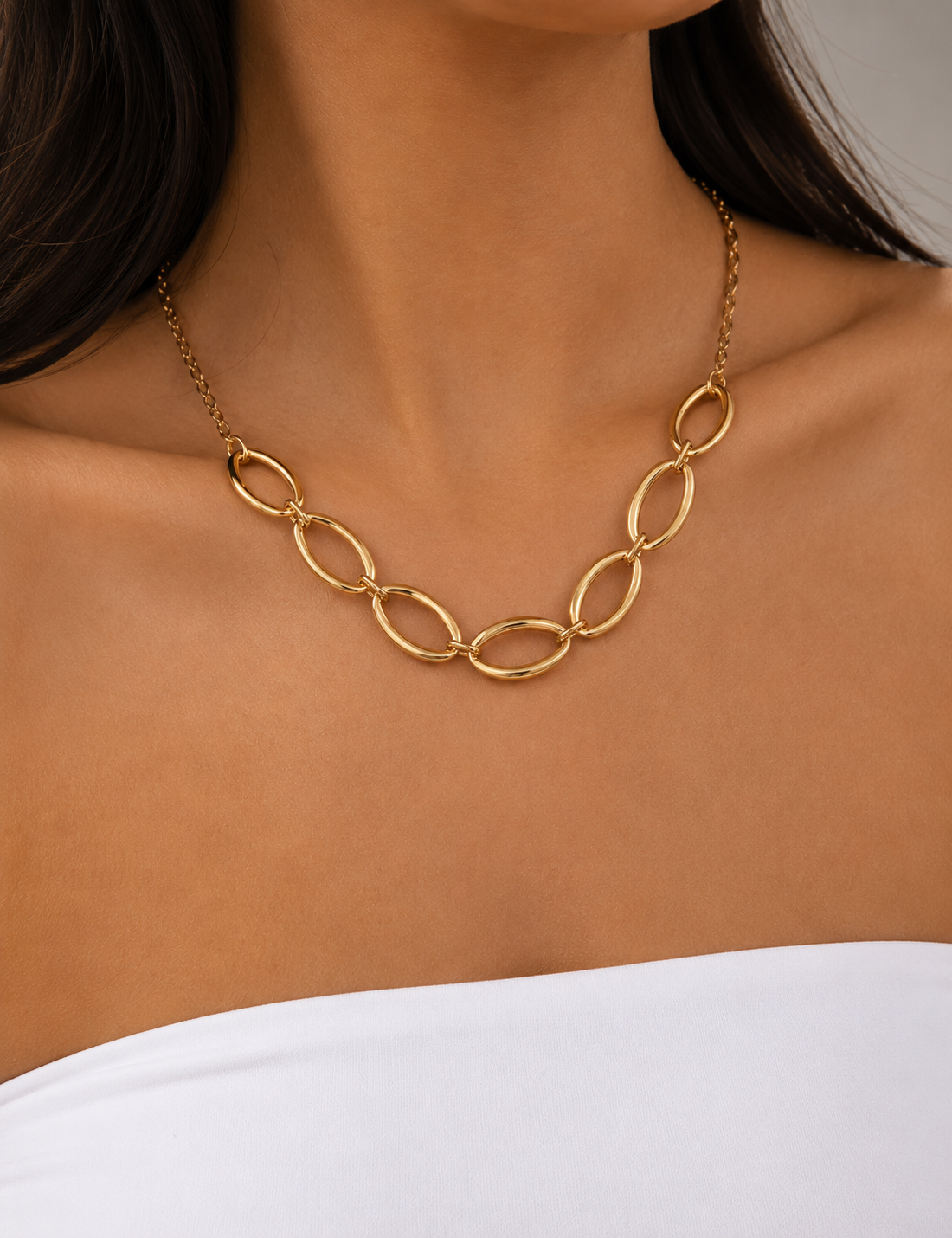 Geometric Mix Chain Necklace