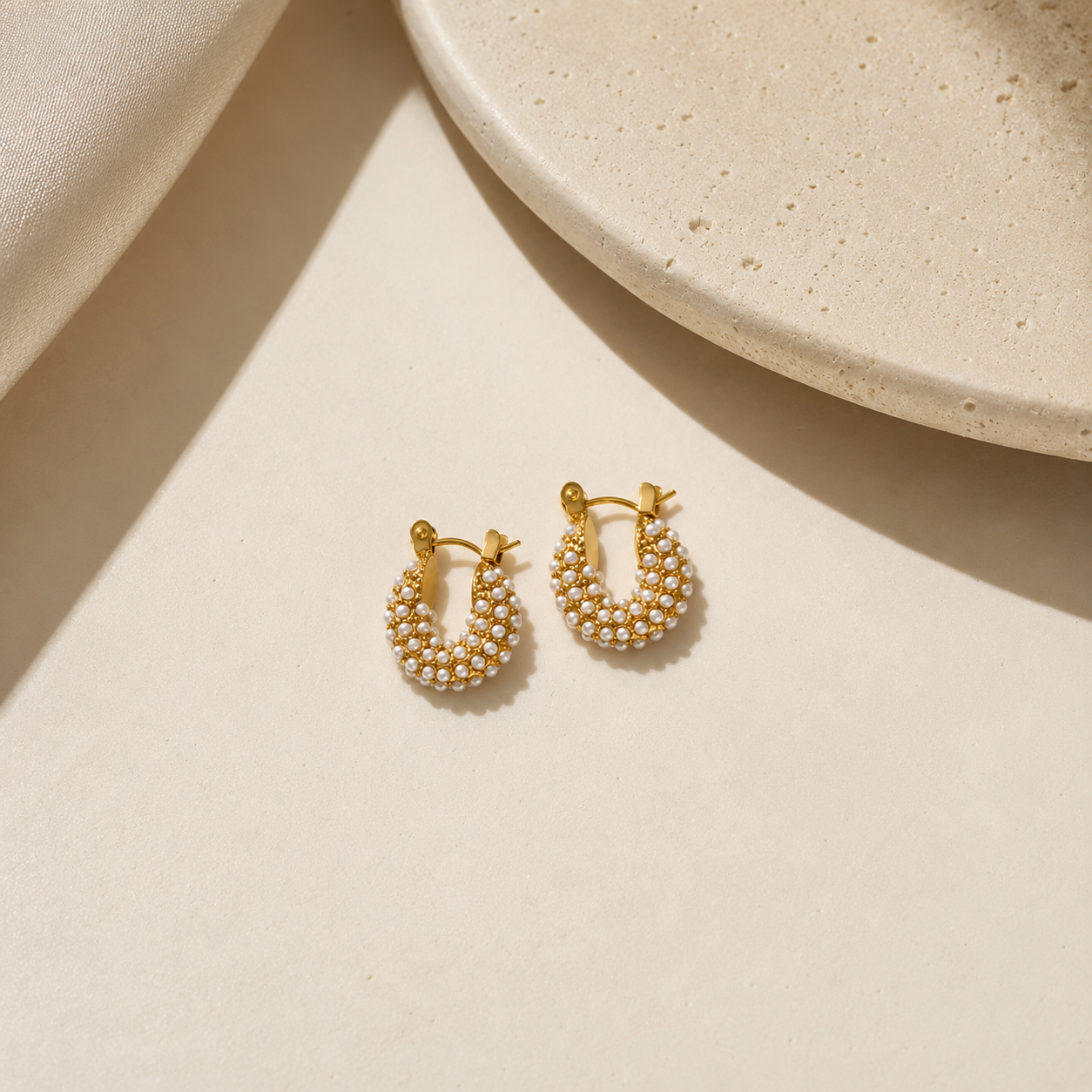 Sweet Vintage Pearl Huggies
