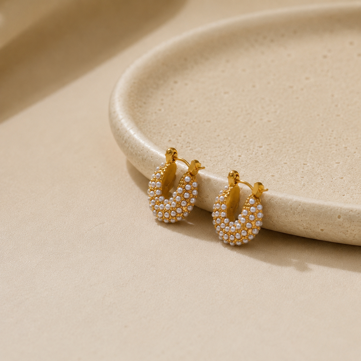Sweet Vintage Pearl Huggies