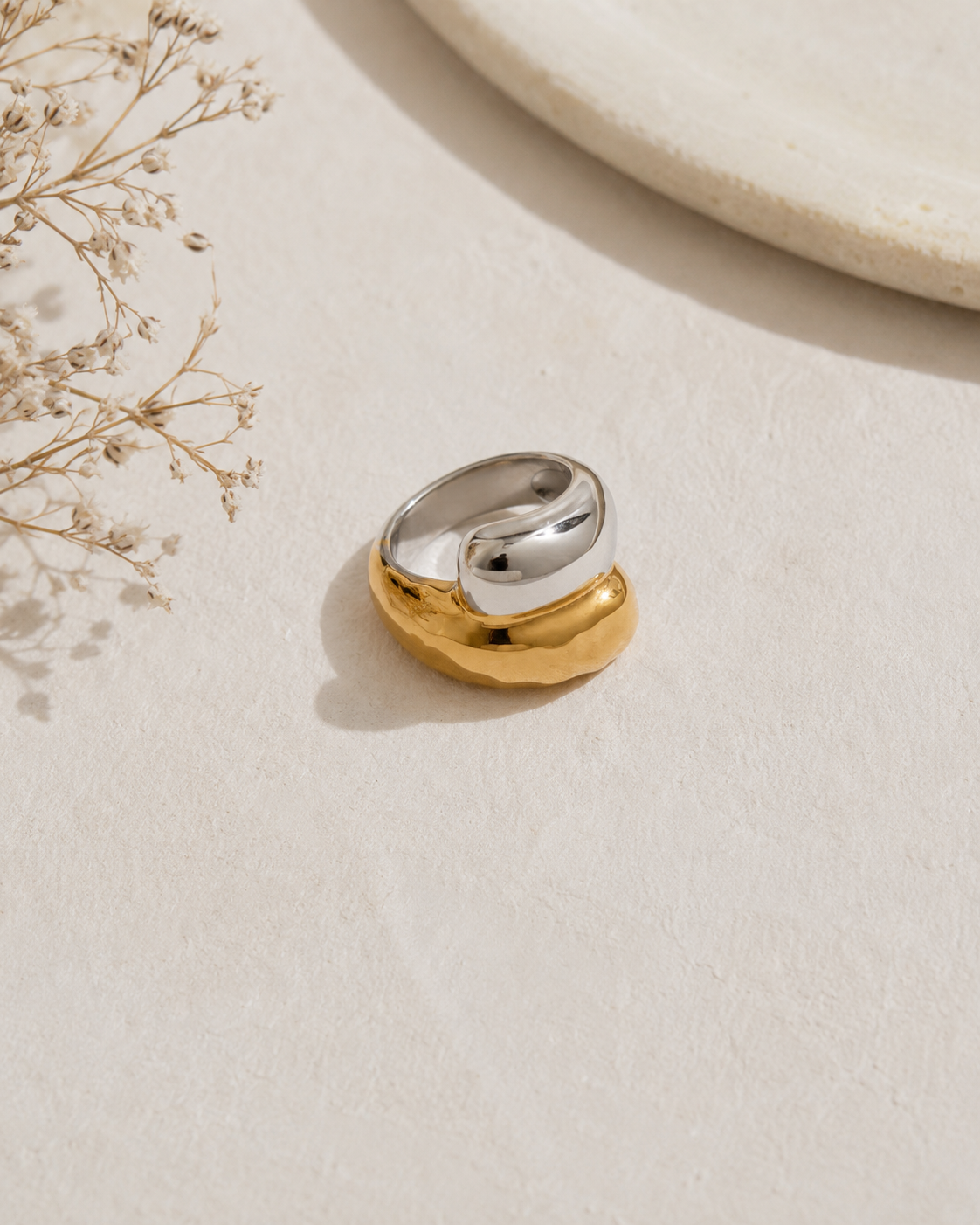 Gold And Silver Combo Ring