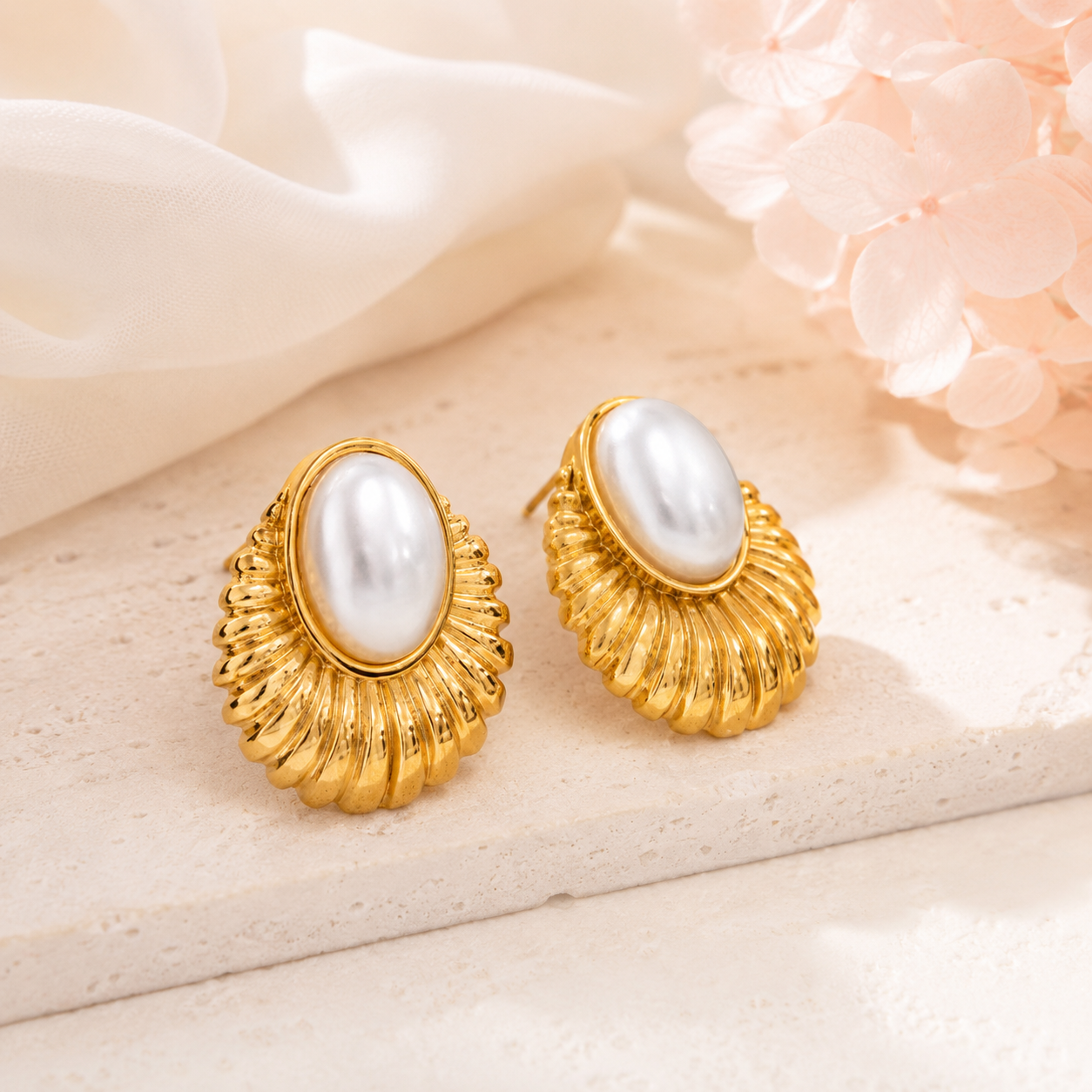 Vintage Inspired Pearl Studs