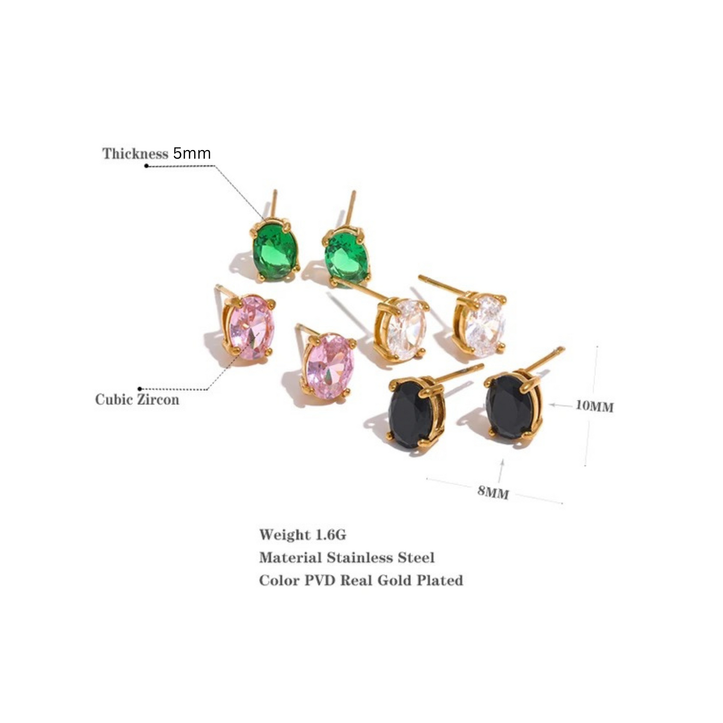 Pretty Gem Earrings (studs)