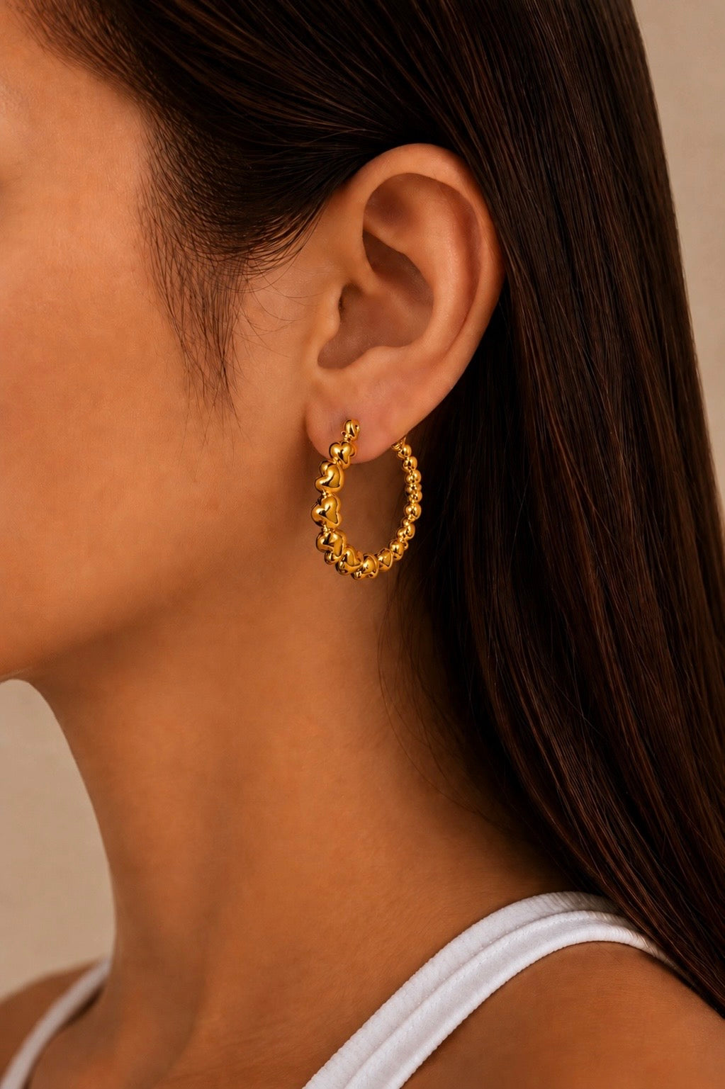 Gradient Heart Hoops