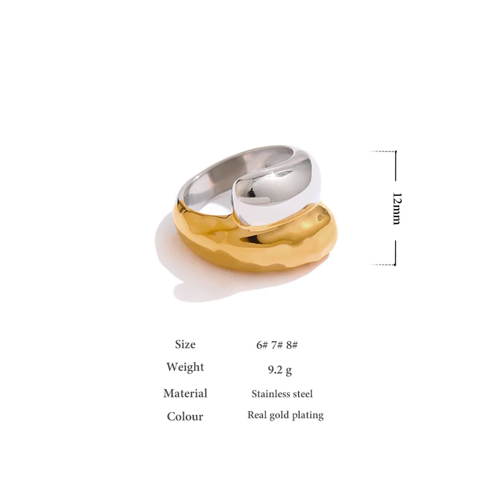 Gold And Silver Combo Ring