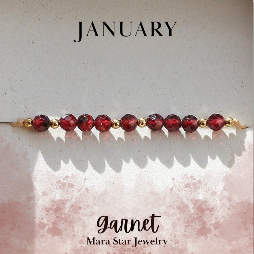 Garnet Bracelet January Birthstone