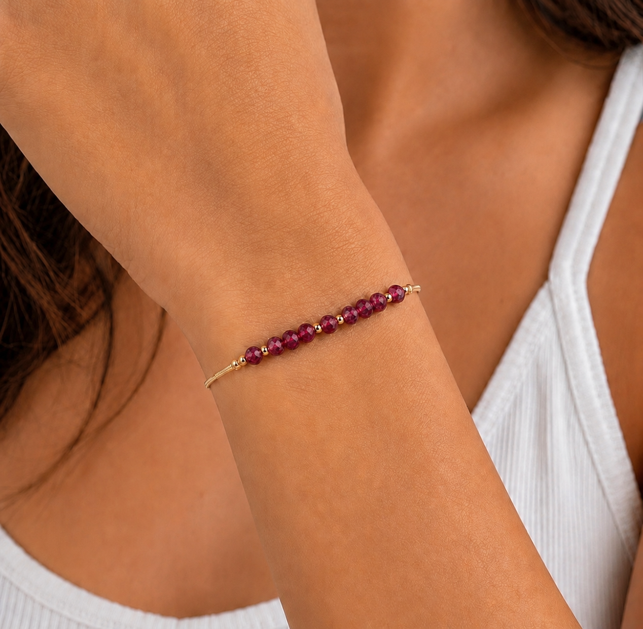 July Birthstone Ruby Bracelet
