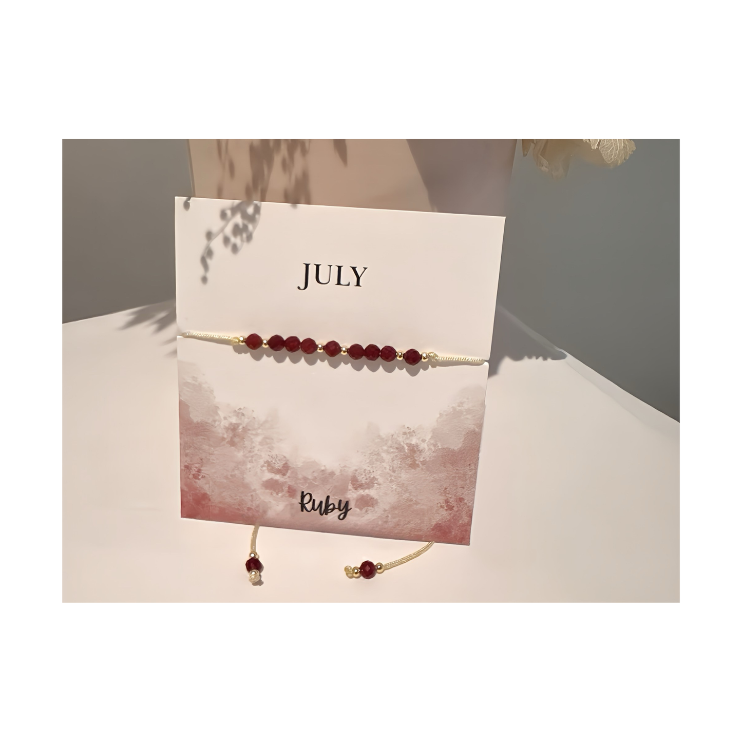 Ruby Bracelet July Birthstone