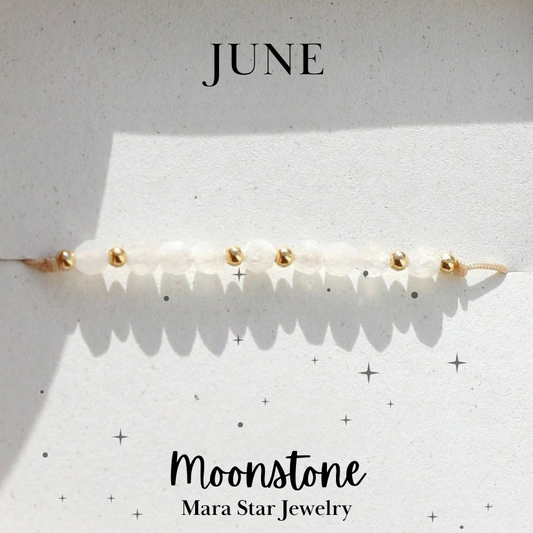 Moonstone June Birthstone Bracelet