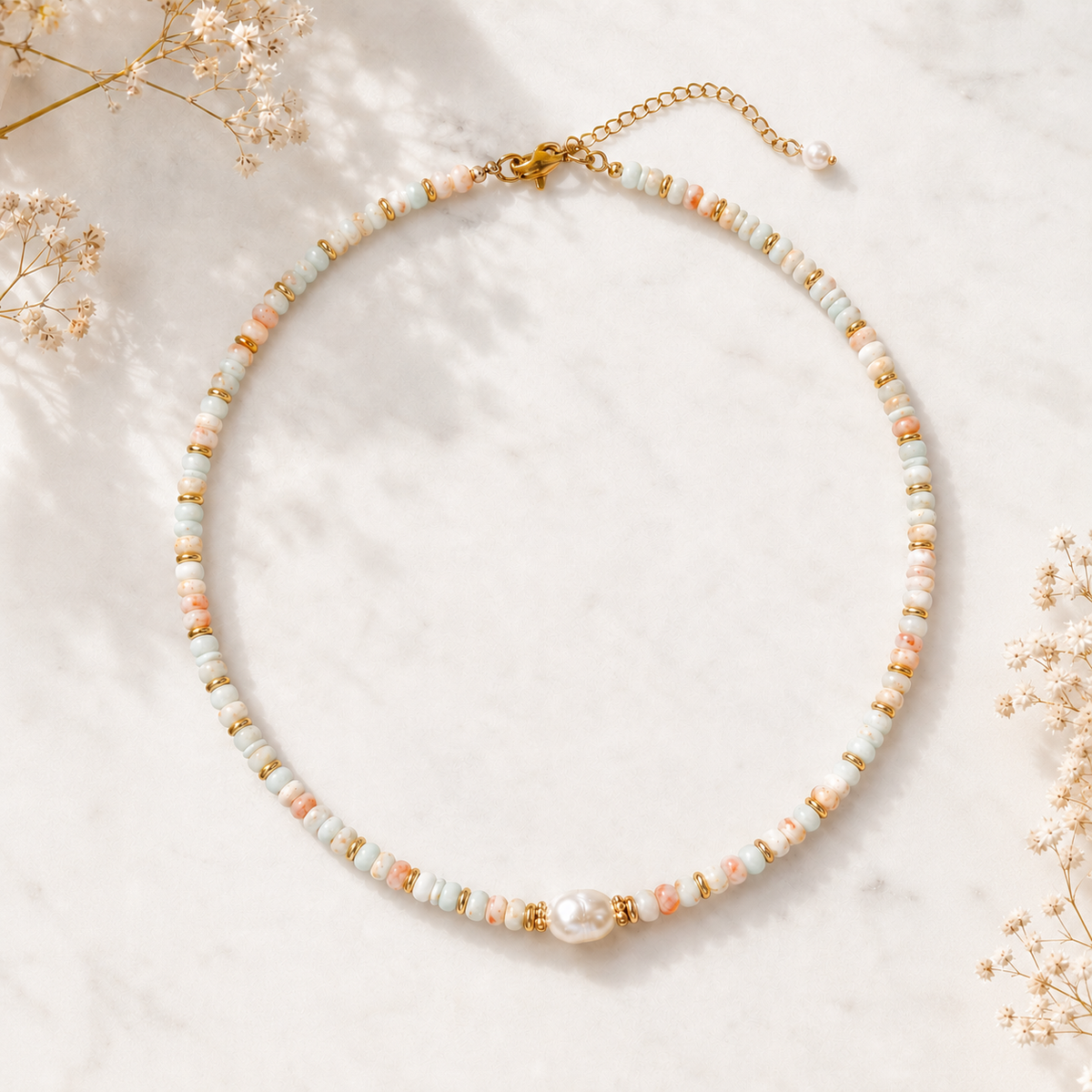 Aqua Terra Gemstone Choker Necklace
