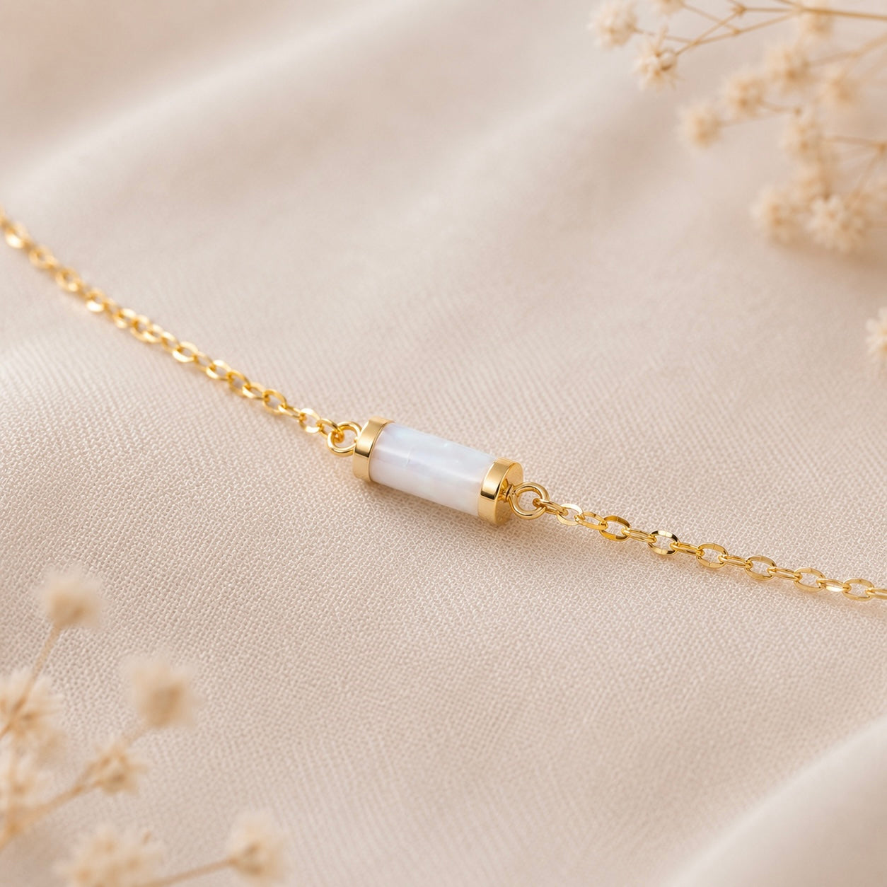 Mother Of Pearl Minimalist Necklace