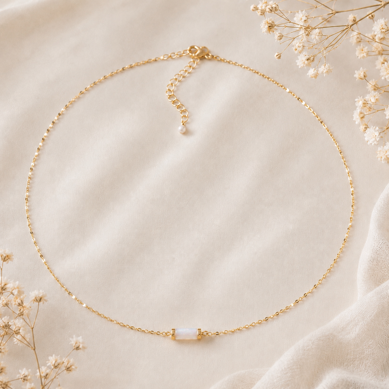 Mother Of Pearl Minimalist Necklace
