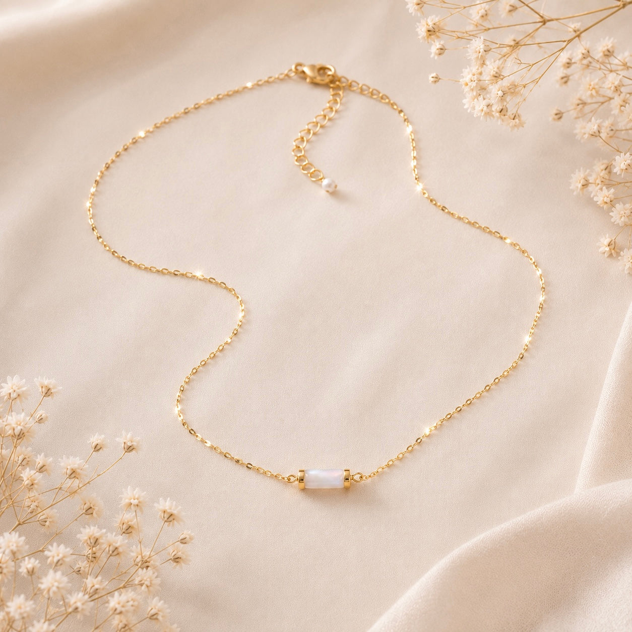 Mother Of Pearl Minimalist Necklace