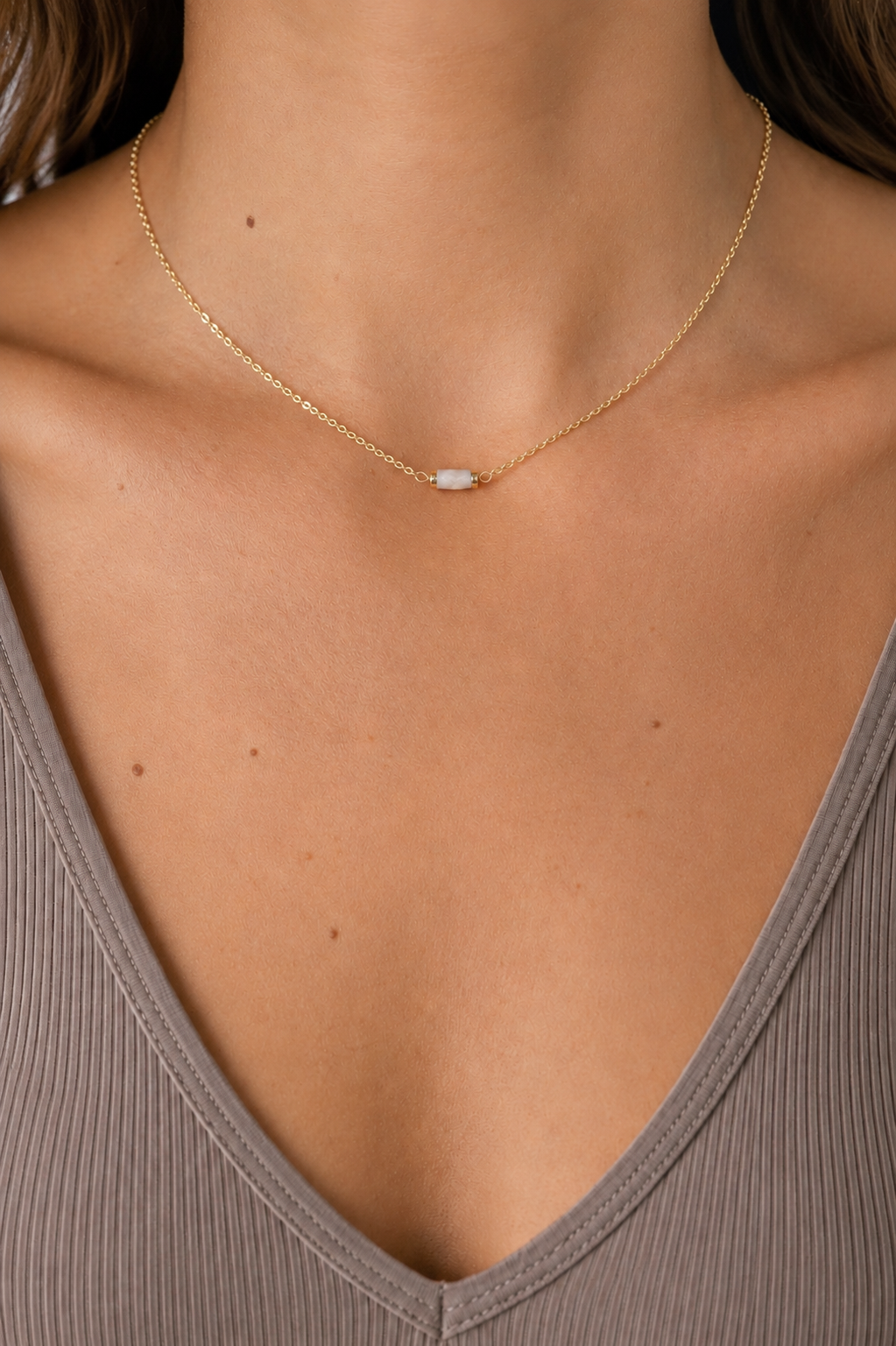 Mother Of Pearl Minimalist Necklace