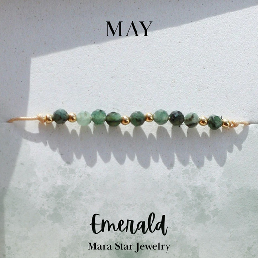 Emerald May Birthstone Bracelet