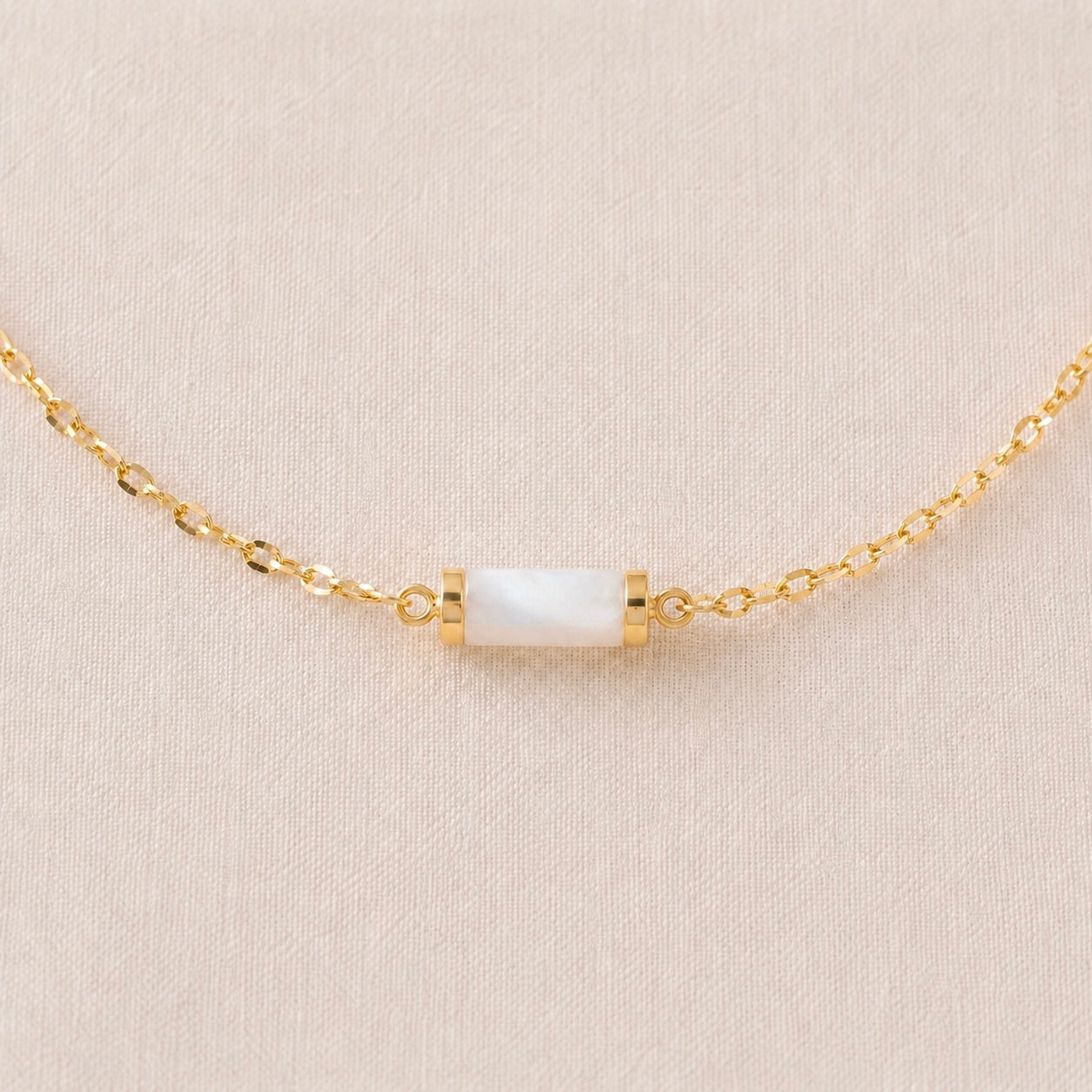 Mother Of Pearl Minimalist Necklace