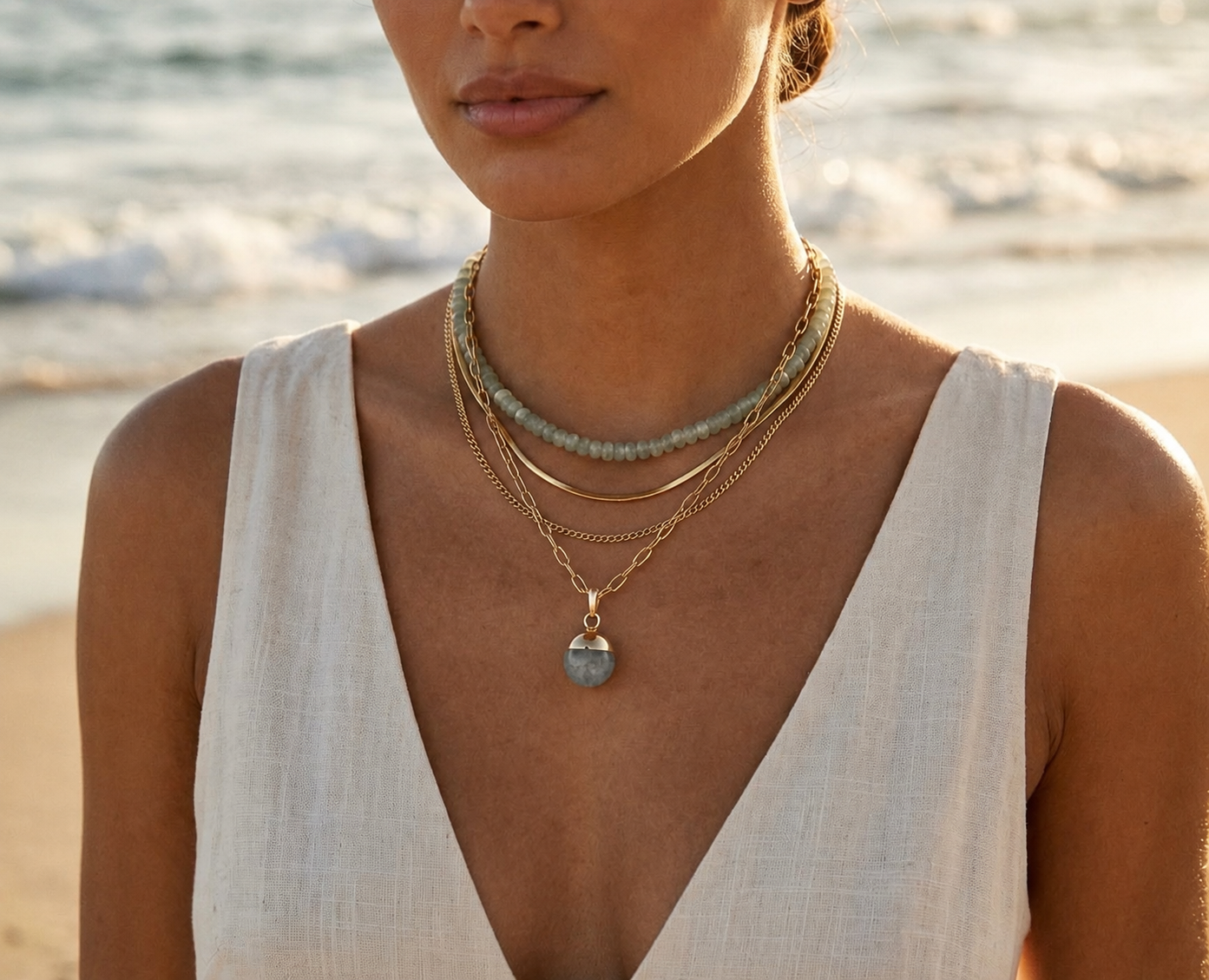 Aquamarine Pendant Necklace