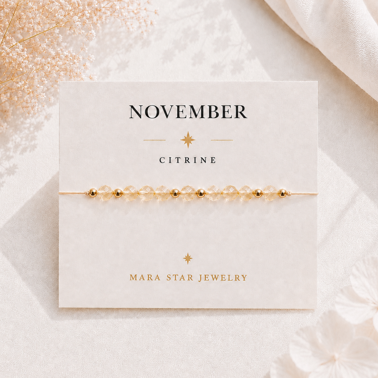 Citrine November Birthstone Bracelet