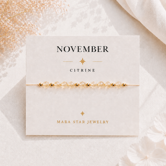 Citrine November Birthstone Bracelet