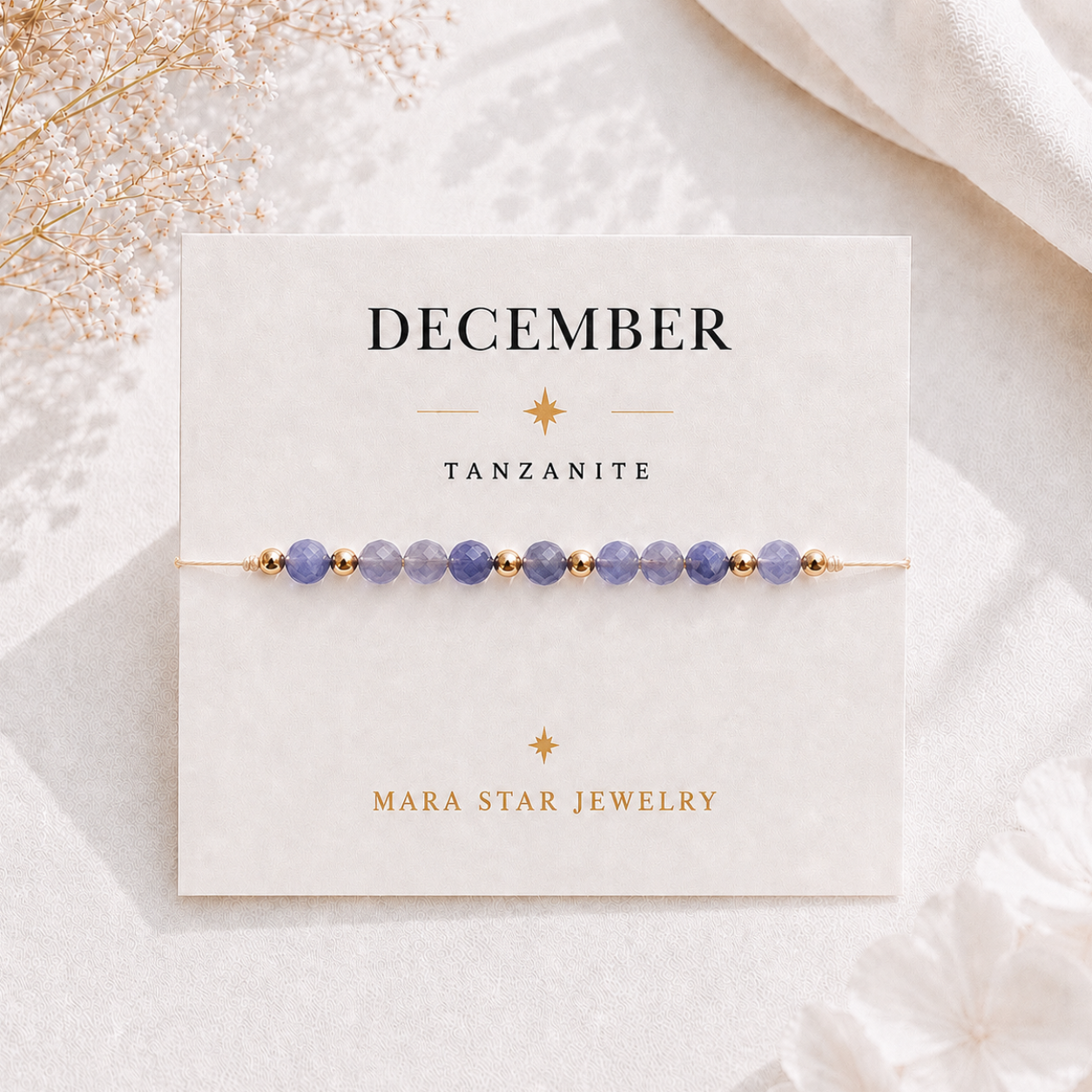 December Gemstone Bracelet-Tanzanite Birthstone