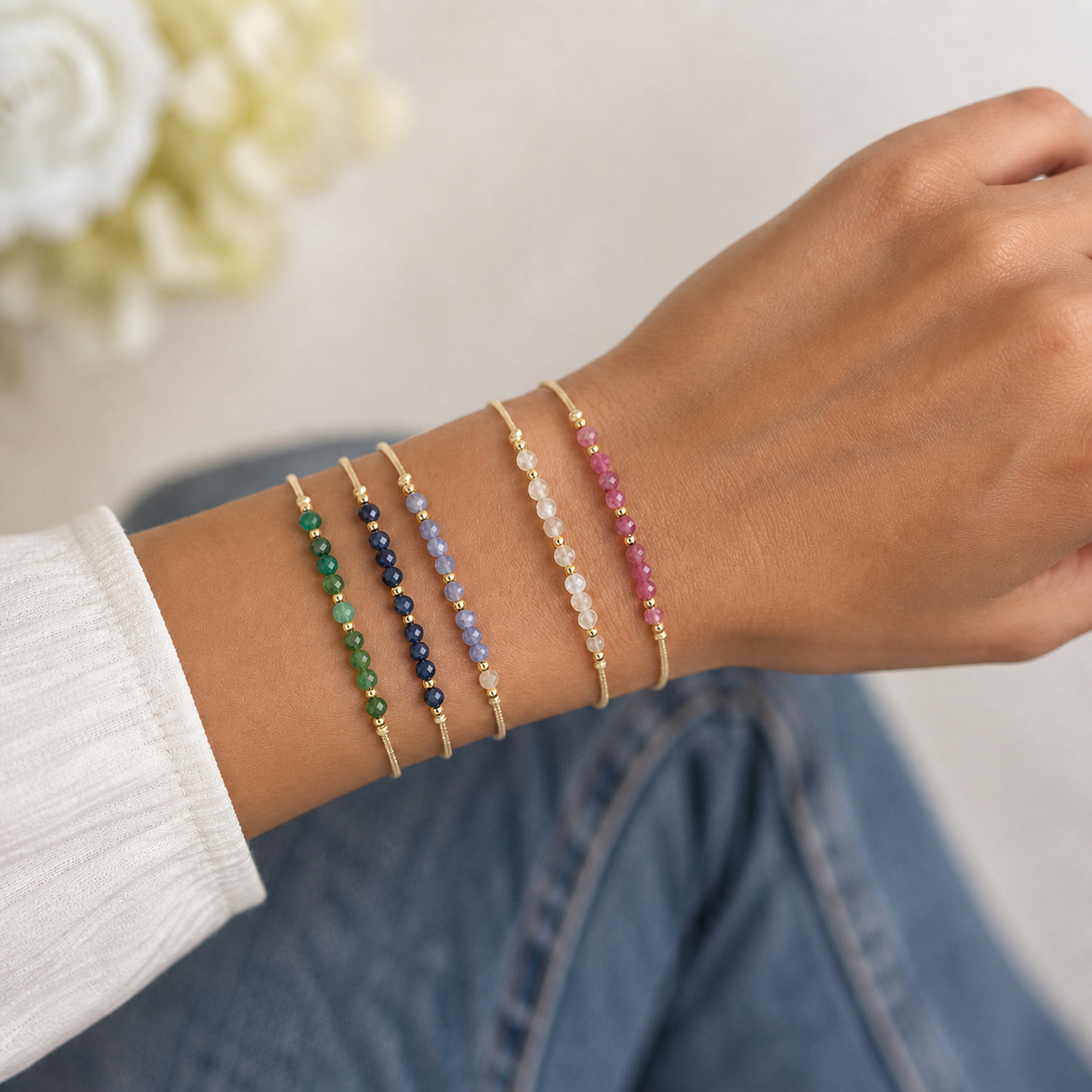 Emerald May Birthstone Bracelet