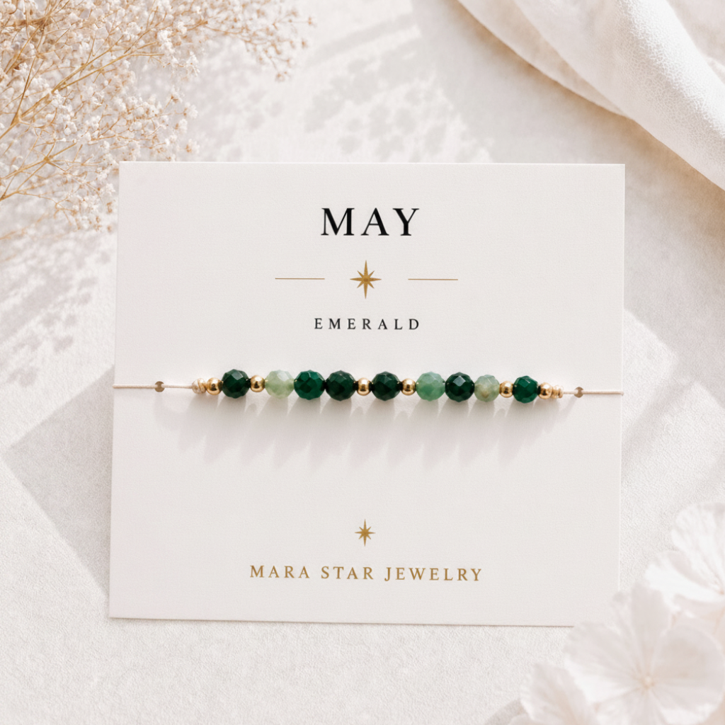 Emerald May Birthstone Bracelet