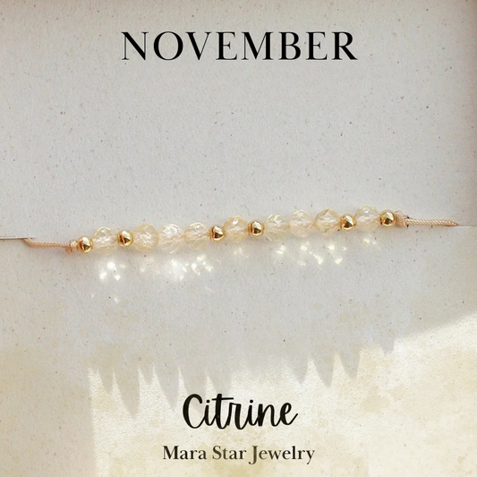 Citrine November Birthstone Bracelet