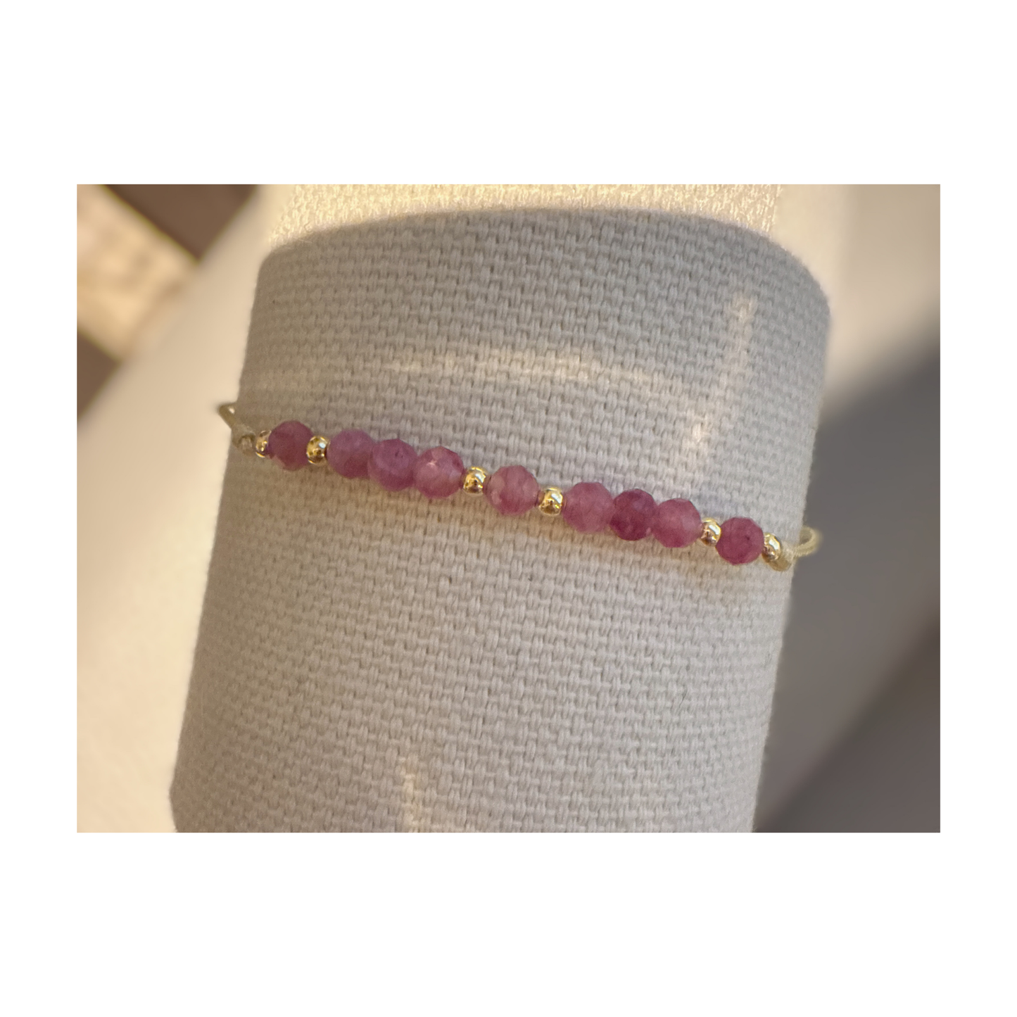 Pink Tourmaline Bracelet October Birthstone