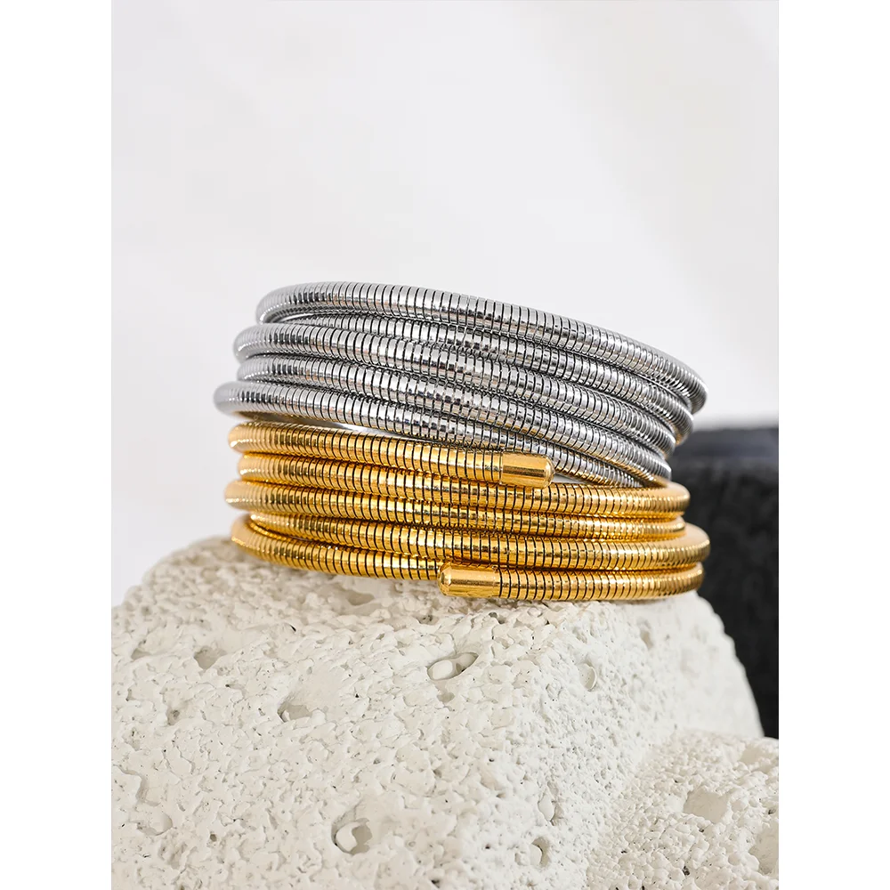 Wrap Around Multi Layer Bangle (comes in silver as well)