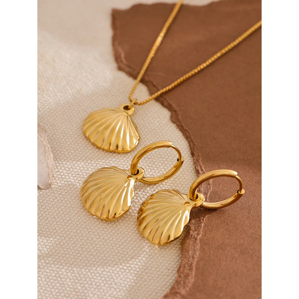 Summer Shell Necklace/Earrings