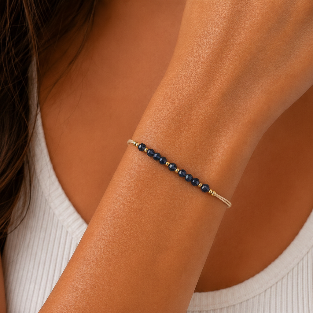 September Gemstone Bracelet-Sapphire Birthstone