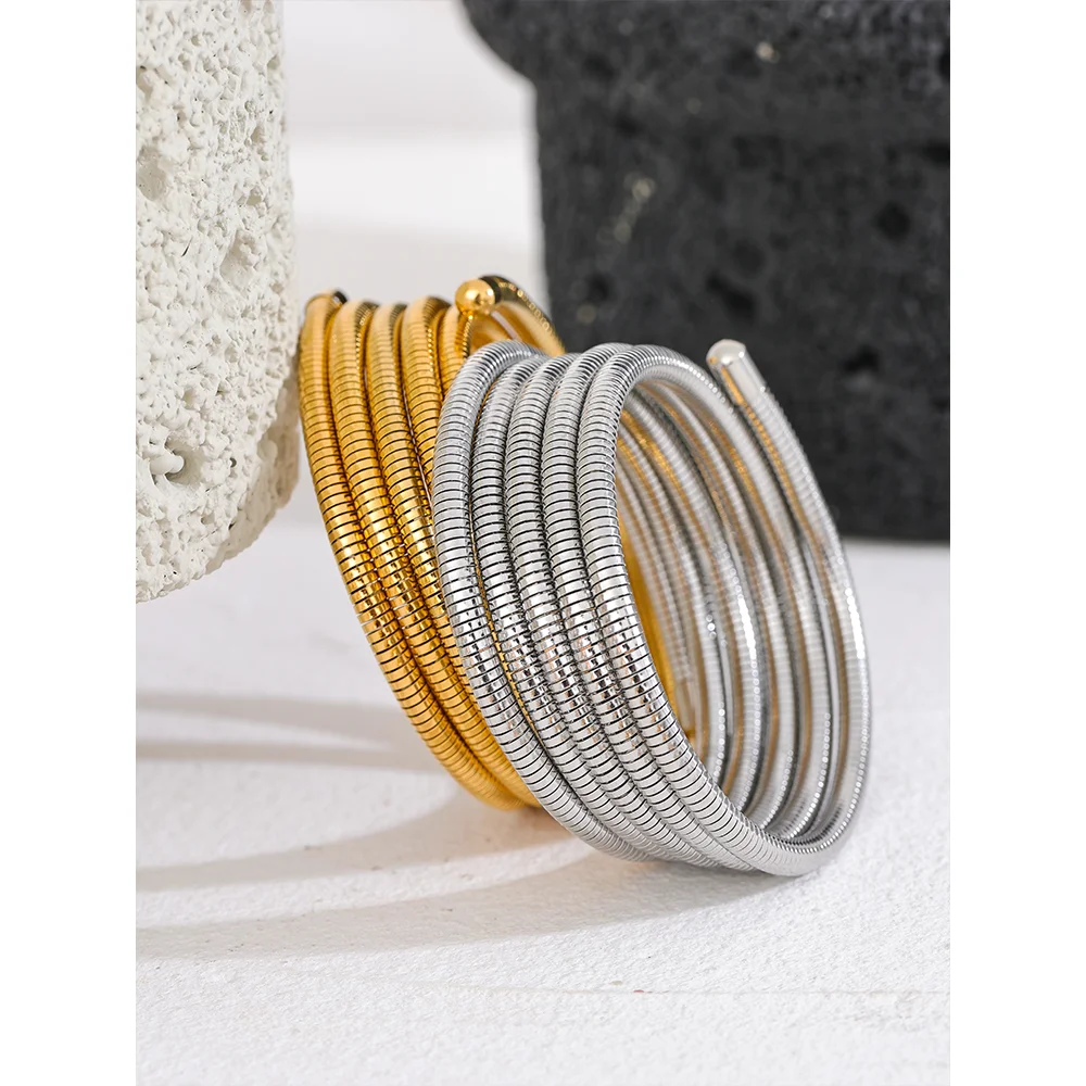 Wrap Around Multi Layer Bangle (comes in silver as well)