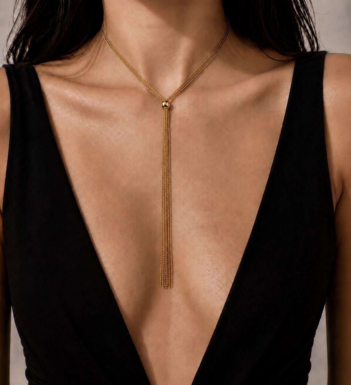 Long Tassel Necklace - Adjustable