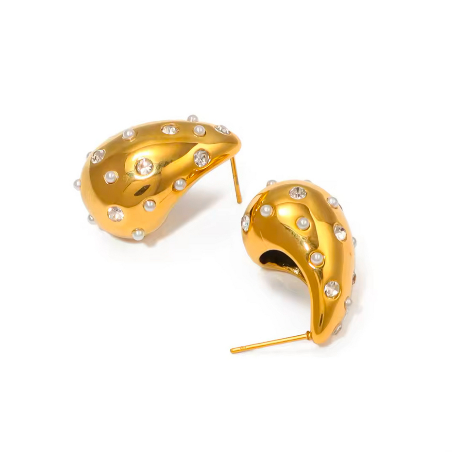 Pearl Jewel Water Drop Earrings