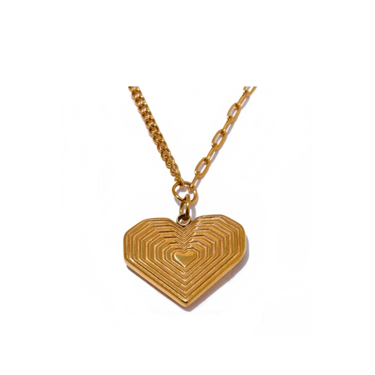 Mixed Chain Heart Necklace