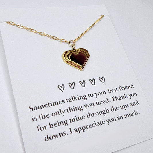 Heart Necklace Mix Chain Gift for Friend