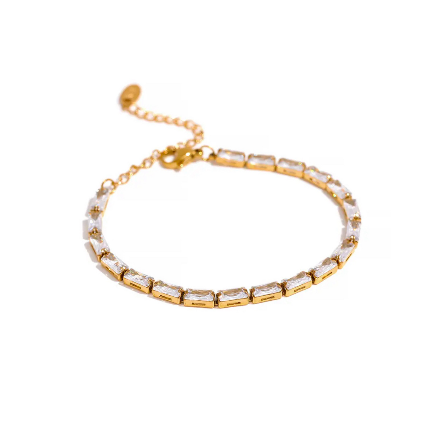 Baguette Cut Jewel Bracelet (comes in green jewels as well)