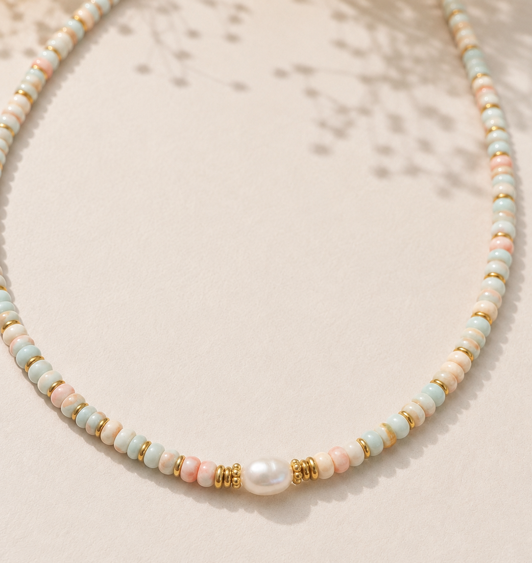 Aqua Terra Gemstone Choker Necklace
