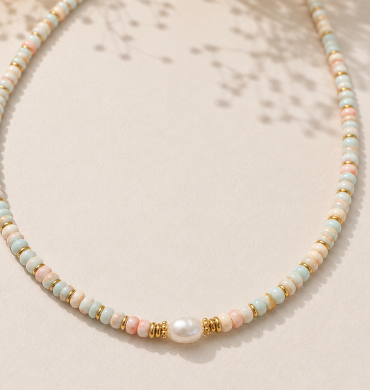 Aqua Terra Gemstone Choker Necklace