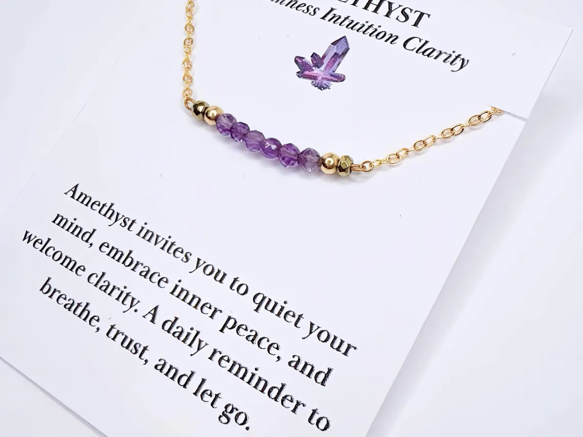 Amethyst Bar Necklace