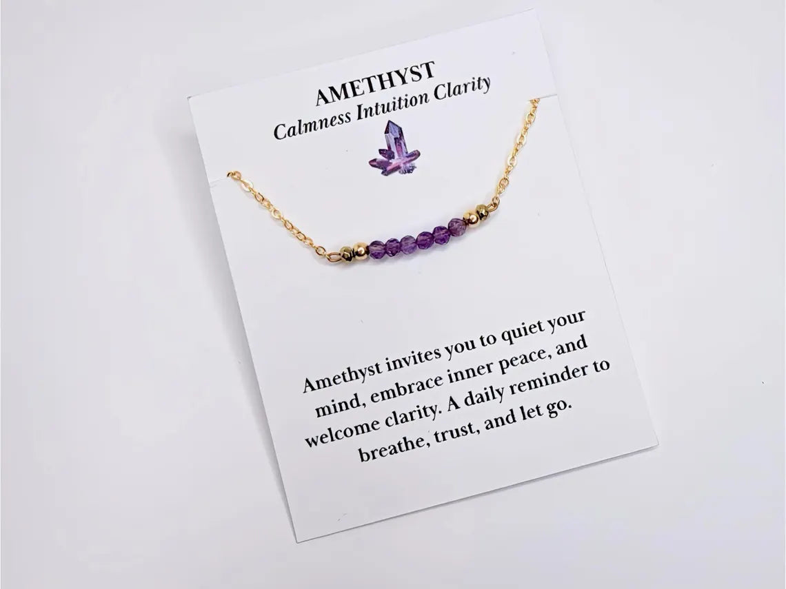 Amethyst Bar Necklace