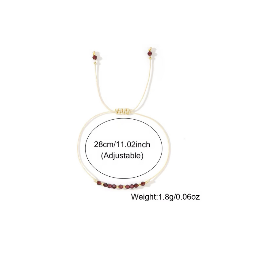 Garnet Bracelet January Birthstone